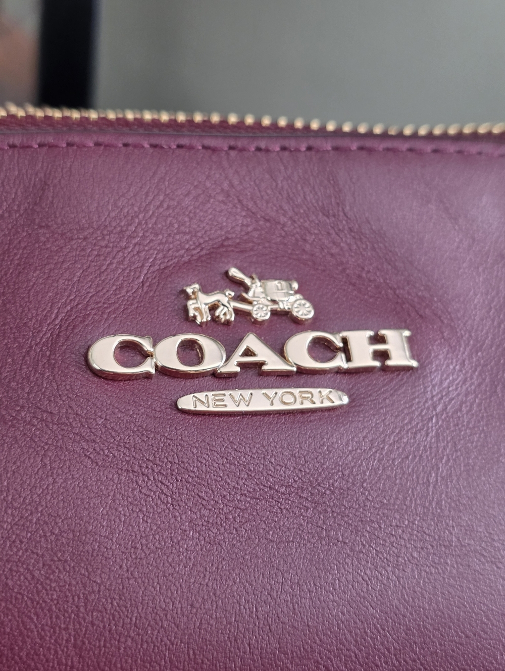 Coach F54579 Ava Tote Shoulder Oxblood Burgundy Suede Leather Bag - Picture 2 of 16